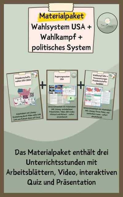 Vorschau - Stundenentwürfe - Materialpaket USA 2024 (Wahlen, Wahlkampf, politisches System) - Deckblatt
