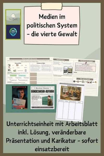 Vorschau - Stundenentwürfe - Medien im politischen System - die vierte Gewalt - Deckblatt