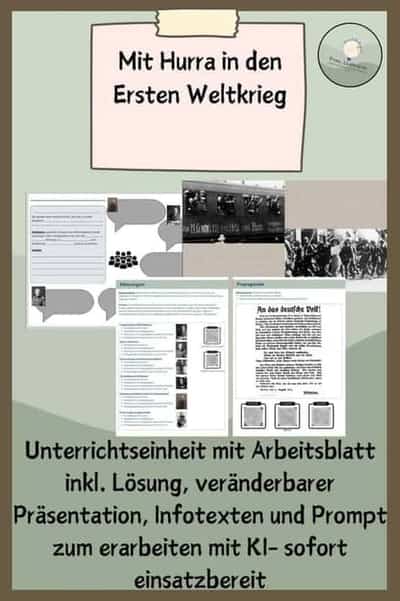 Vorschau - Stundenentwürfe - Mit Hurra in den Ersten Weltkrieg - Deckblatt