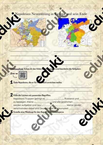 Vorschau - Stundenentwürfe - Napoleons Neuordnung in Europa und sein Ende - Seite 1