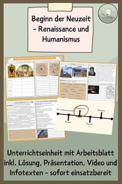 Vorschau - Stundenentwürfe - Neuzeit beginn - Renaissance und Humanismus - Deckblatt