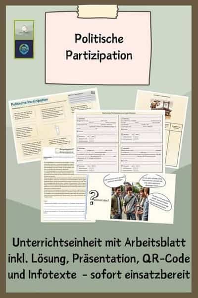 Vorschau - Stundenentwürfe - Politische Partizipation - Deckblatt