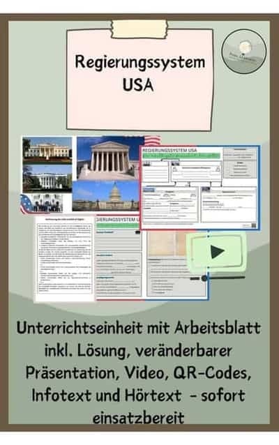 Vorschau - Stundenentwürfe - Regierungssystem USA - Deckblatt