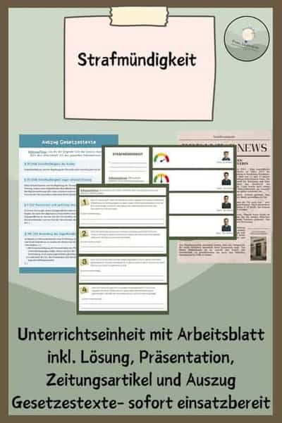 Vorschau - Stundenentwürfe - Strafmündigkeit - Deckblatt