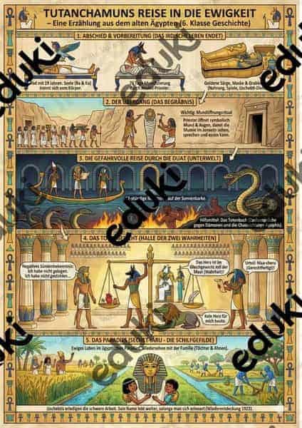 Vorschau - Stundenentwürfe - Totenkult & Jenseitsglaube altes Ägypten - online Escape Room - Seite 1