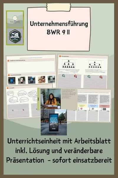 Vorschau - Stundenentwürfe - Unternehmensführung BWR 9 II - Deckblatt