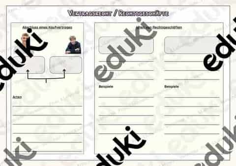 Vorschau - Stundenentwürfe - Vertragsrecht - einseitiges zweiseitiges Rechtsgeschäft - Seite 1